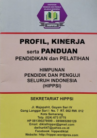 PROFIL, KERJA, SERTA PANDUAN PENDIDIKAN dan PELATIHAN