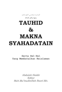 Tauhid & Makna Syahadatain